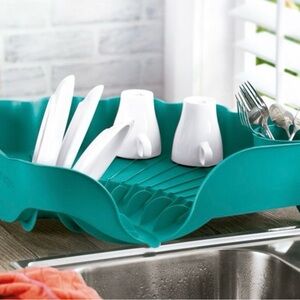 Tupperware Teal Dish Drainer Dish Drying Rack